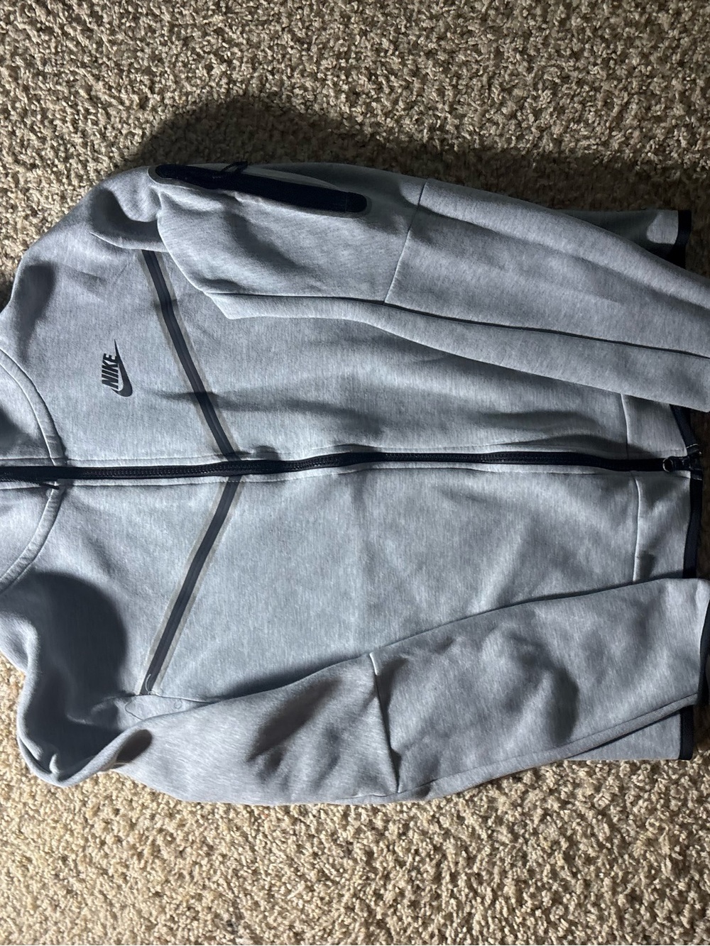Nike tech gray zip up